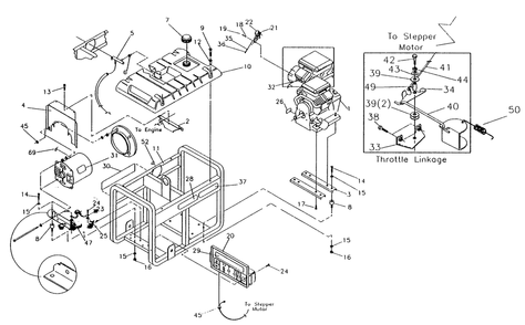Generator Cradle Drawing No. 92562 Diagram and Parts List for 9809-0-MC  Briggs and Stratton Generator